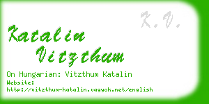 katalin vitzthum business card
